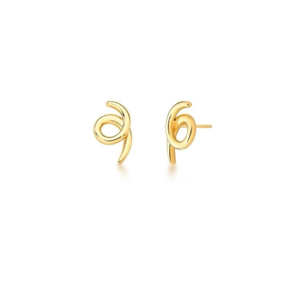 BRINCO EAR CUFF CURVO LISO BANHADO A OURO - Image 2