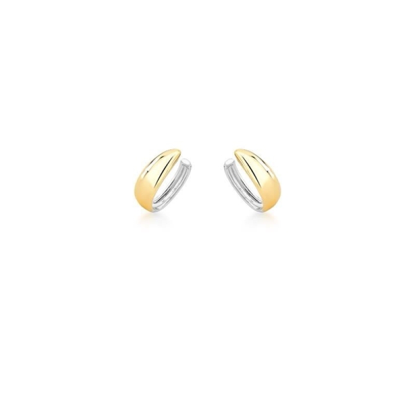 PIERCING DE ORELHA LISO MIX BANHO DE OURO E BANHO DE RÓDIO  - UNITÁRIO