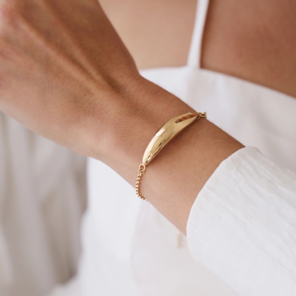 PULSEIRA ORGÂNICA MINIMALISTA BANHADO A OURO - Image 2